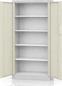 Irodai fém szekrény számzáras szürke / sonoma tölgy: Eco Design DANIEL, 900 x 1850 x 400 mm