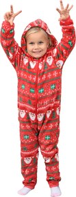CHRISTMAS ONESIE gyerek overál piros - többféle méretben Méret: 110 - 116