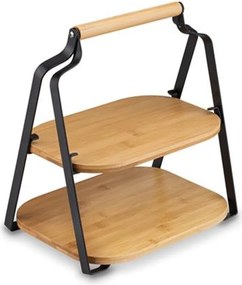 Tálaló tálca fából, kétszintes