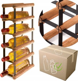 Bortartó állvány Pet palacktartó fém loft bortartó állvány 5 palack