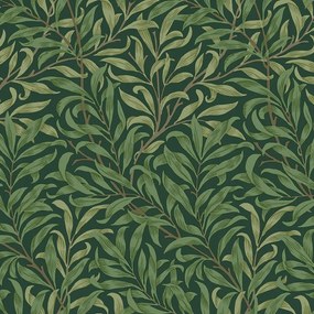Zöld Tapéta A Hálószobába Növényi Levél Mintával