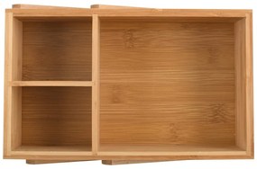 Natúr színű bambusz fürdőszobai rendszerező kozmetikumokhoz Isalys – MSV