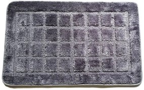 Fürdőszoba szőnyeg kocka sötétszürke 50x80 cm TiaHome