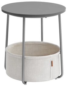 NOIRA oldalsó asztal, szürke/fehér