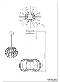 GLOBO 15946B RIBBON Modern Led Függesztett Lámpa IP20