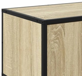 sonoma tölgy színű szerelt fa és fém TV-szekrény 120x35x41 cm