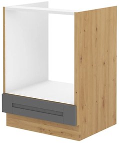 Alsó konyhaszekrény a sütőhöz Lucid 60 D GAZ BB (artisan tölgy + dustgrey). 1045586