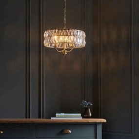 Endon glamour modern függeszték clifton antik sárgaréz átlátszó end106243