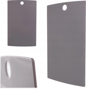 Vágódeszka Műanyag Konyhai Slim Tömör Tálca Szürke 24,5x16 cm