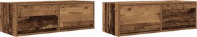 vidaXL 2 db antik fa szerelt fa fali TV-szekrény 80x31x25,5 cm