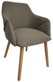 Design szék, barna/bükk, PETRUS