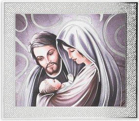 Vászonkép Szent Család 38 x 33 cm Festett Esküvő Évforduló Gravírozás Ingyenes