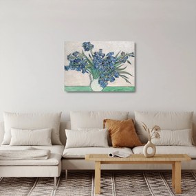 Üveg kép - Vincent van Gogh, Irises, reprodukciók (70x50 cm)