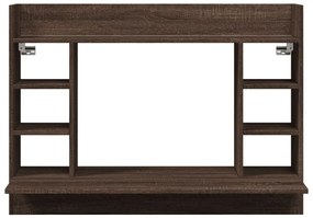 barna tölgy színű szerelt fa fali íróasztal 105 x 48 x 75 cm