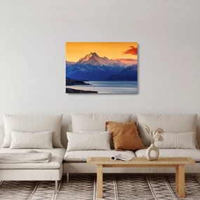 Üveg kép - Pukaki-tó (70x50 cm)