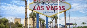 Kép - Las Vegas (órával) (90x30 cm)