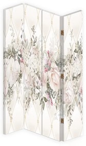 Gario Paraván Pasztell virágok Méret: 145 x 170 cm, Kivitelezés: Forgó paraván 360°