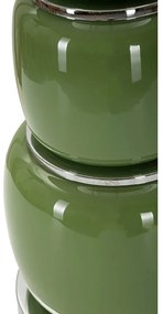 Zöld-szürke asztali lámpa textil búrával (magasság 57 cm) Eva – Mauro Ferretti