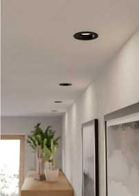Eglo 902273 -LED fürdőszobai süllyesztett mennyezeti lámpa SALABATE LED/4,9W/230V átm.8,8cm IP65 fekete