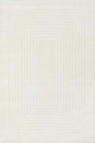 Krémszínű Keretes Szőnyeg Misha Nappali Hálószobába 120x170 cm