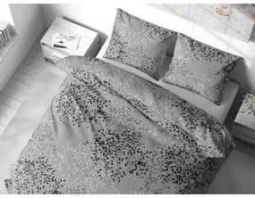 Stanex Krep lepedőhuzat Gallyak szürke, 140 x 220 cm, 70 x 90 cm
