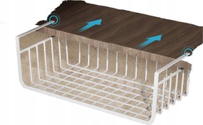 Polc Alá Akasztható Kosár Extra Polc Fehér 26CM