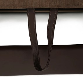 Ülőgarnitúra, textilbőr barna/szövet barna, SANTIAGO U