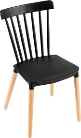Étkezőszék, fekete/bükk, ZOSIMA