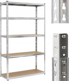 Tárolószekrény 205x120x45 cm fém nyomógombos Garázs Polcokkal 1000kg