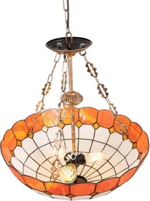 Brilagi - Tiffany vitrázs csillár láncon SIENNA 3xE27/60W/230V átm. 50 cm