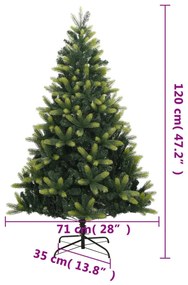 csuklópántos műkarácsonyfa állvánnyal 120 cm