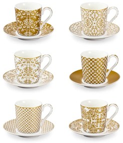 Aranyszínű porcelán csésze szett 6 db-os My Coffee – Tescoma