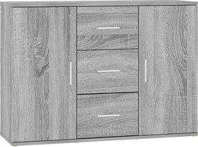 vidaXL szürke sonoma színű szerelt fa tálalószekrény 91x29,5x65 cm