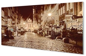 Akrilkép Gdańsk óvárosának Night 100x50 cm