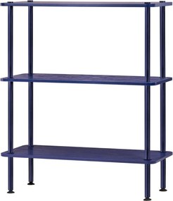 Kék polcos állvány tölgyfa dekorral 80x90,5x35 cm Teidi – noo.ma