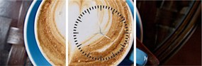 Kép - Latte Art (órával) (90x30 cm)
