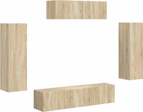 vidaXL TV szekrény 5 pcs Sonoma tölgy