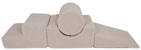 Szürke textil habszivacs játszótér 4 db-os magasság 30 cm 45x170 cm Montessori – Meowbaby