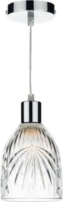 DAR LIGHTING MOT6508 MOTIF Egyágú Függesztett Lámpa Üveg IP20