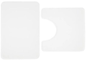 Fehér memóriahab fürdőszobai kilépő szett WC-hez, 2 db-os 50x80 cm Anti-Bacterial – Catherine Lansfield