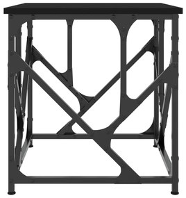 Fekete szerelt fa dohányzóasztal 45x45x47,5 cm
