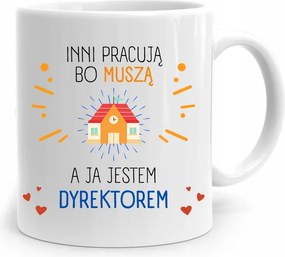 Az Igazgatónak A Bögre Mások Azért Dolgoznak, Mert Ajándékot Kell Adniuk A fényképes nyomattal