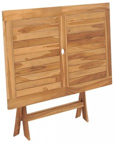 tömör tíkfa összecsukható kerti asztal 120 x 70 x 75 cm