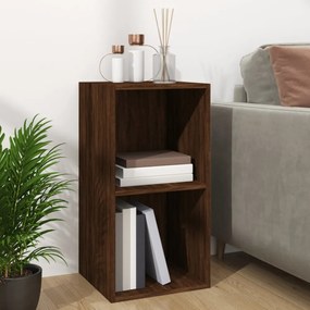 barna tölgyszínű szerelt fa lemeztároló doboz 71 x 34 x 36 cm
