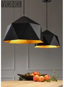 ONLI - Csillár zsinóron YONG 1xE27/22W/230V fekete átm. 46 cm