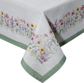 Abrosz dekoratív asztal SUMMER9 140x220 cm fehér színes retro folk