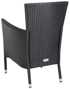 Casaria® Rattan erkélygarnitúra Berlin 2+1