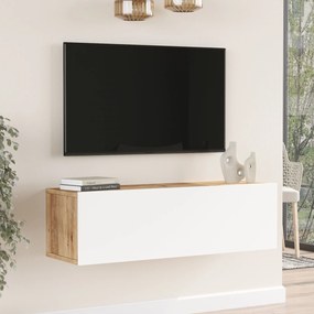 [en.casa] TV-állvány Lapinlahti 29,5 x 100 x 31,5 cm rusztikus tölgy/fehér
