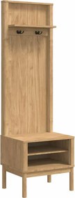 vidaXL Előszobafal FLORO Faggyú barna 50 x 40 x 158 cm Tömör fenyőfa
