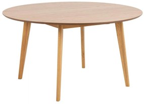 Asztal Oakland 630Fényes fa, 76cm, Közepes sűrűségű farostlemez, Természetes fa furnér, Fa